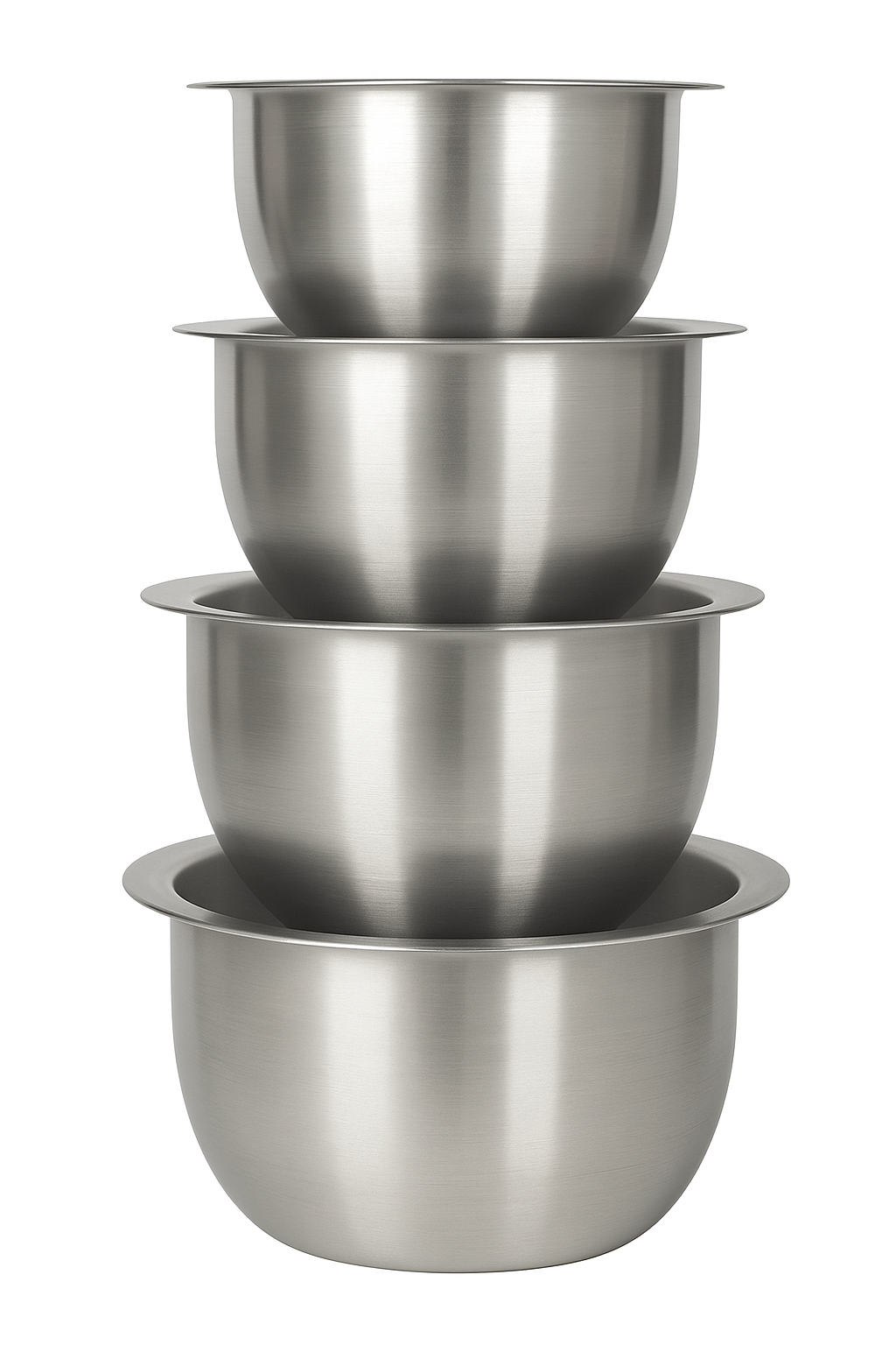 Generic 4Pcs Set Of Stainless Aluminum Sufuria Size 1 2 3 4 -without Lids medium light