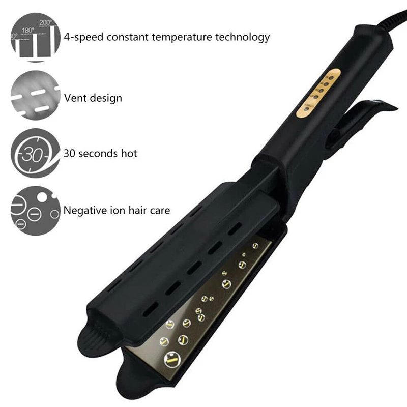Hair Straightener Four-gear temperature adjustment Ceramic Tourmaline Ionic Flat Iron Curling iron Hair curler For Women hair