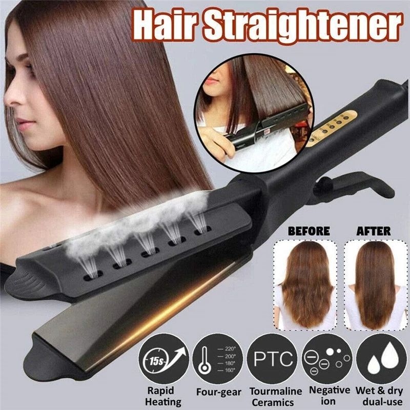 Hair Straightener Four-gear temperature adjustment Ceramic Tourmaline Ionic Flat Iron Curling iron Hair curler For Women hair
