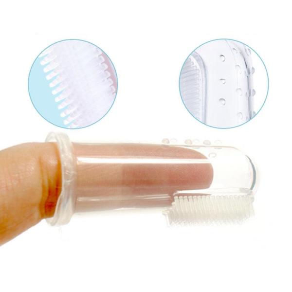 Baby Finger Toothbrush Children Teeth Clear Care Tool Soft Silicone Infant Tooth Brush Rubber Cleaning Baby Brush + Box