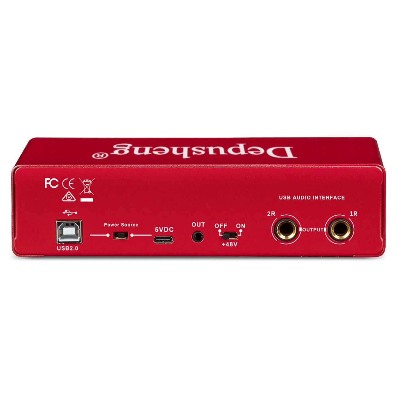 Depusheng MD22 professional 24bit 192kHz external studio audio sound card usb audio interface for live recording and karaoke