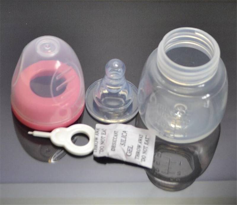 Cute Baby bottle Infant Newborn Cup Children Learn Feeding Drinking Handle Bottle kids Straw Juice water Bottles60ml 1ps