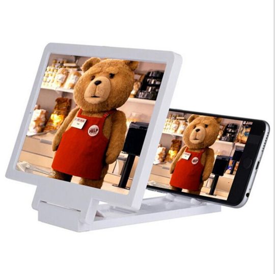 3D Mobile Phone Screen Magnifier HD Video Amplifier Stand Bracket With Movie Game Magnifier Folding Phone Desk Holder