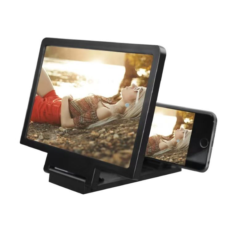 3D Mobile Phone Screen Magnifier HD Video Amplifier Stand Bracket With Movie Game Magnifier Folding Phone Desk Holder
