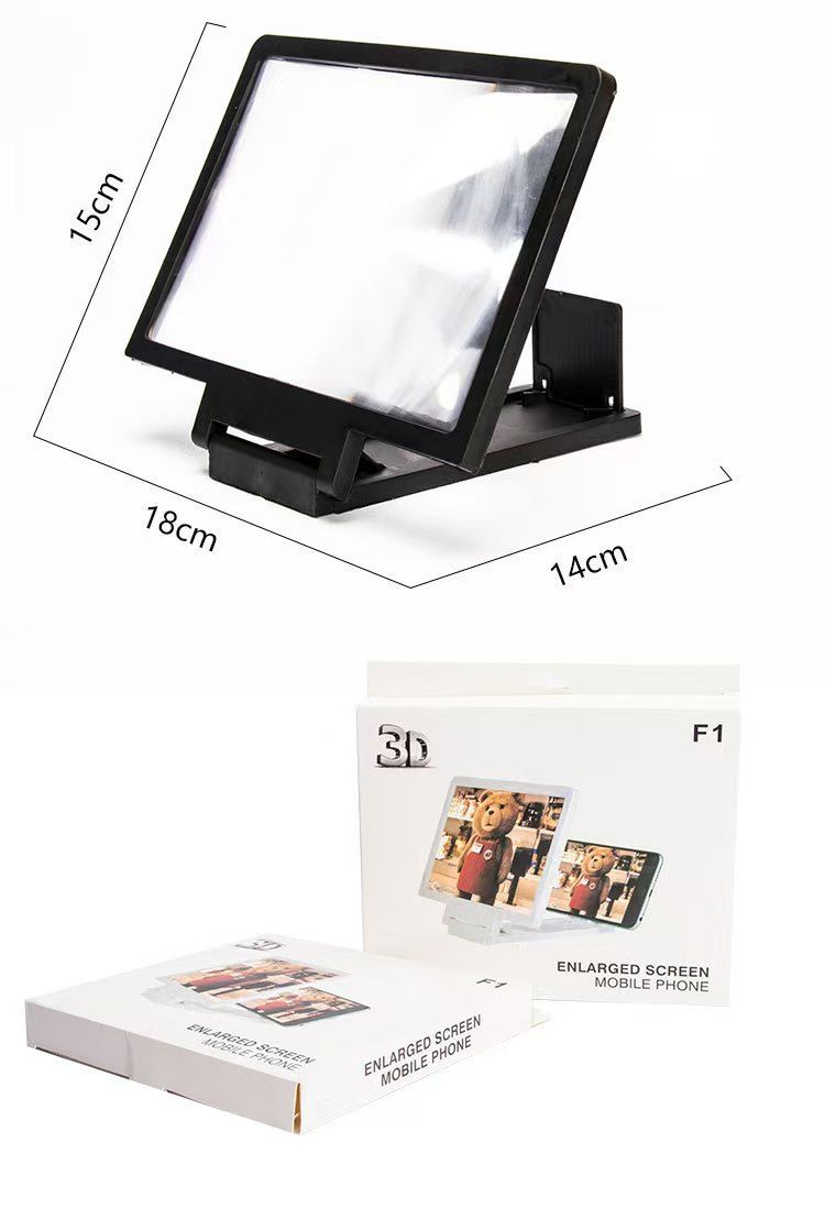 3D Mobile Phone Screen Magnifier HD Video Amplifier Stand Bracket With Movie Game Magnifier Folding Phone Desk Holder