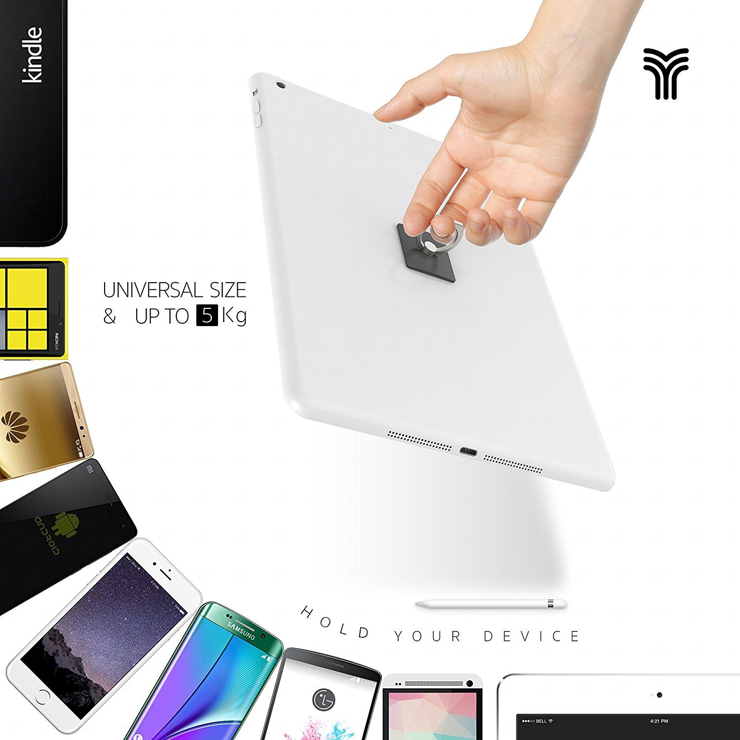 1 pack Cell Phone Finger Ring Stand Holder Ring Buckle Grip Kickstand Stand for Universal iPhone Android Tablet