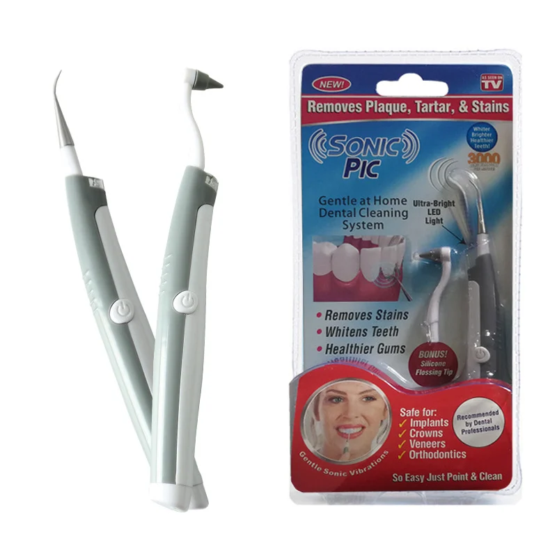 Portable Electric Sonic Dental Scaler Tooth Cleaner Calculus Stains Tartar Remover Dentist Teeth Whitening Tool Sonic vibration