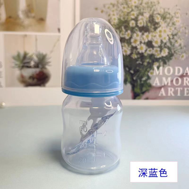 Cute Baby bottle Infant Newborn Cup Children Learn Feeding Drinking Handle Bottle kids Straw Juice water Bottles60ml 1ps