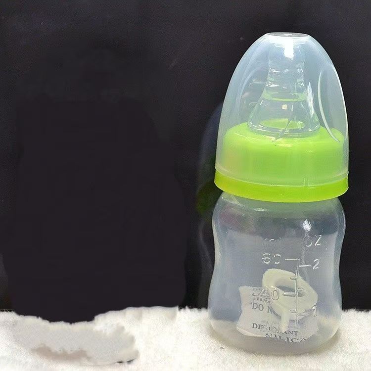 Cute Baby bottle Infant Newborn Cup Children Learn Feeding Drinking Handle Bottle kids Straw Juice water Bottles60ml 1ps