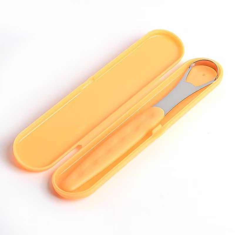 1pc Stainless Steel Tongue Scraper Cleaner for Oral Hygiene Tounge Scrapper Brush Remove Halitosis Tongue Coating Oral Care