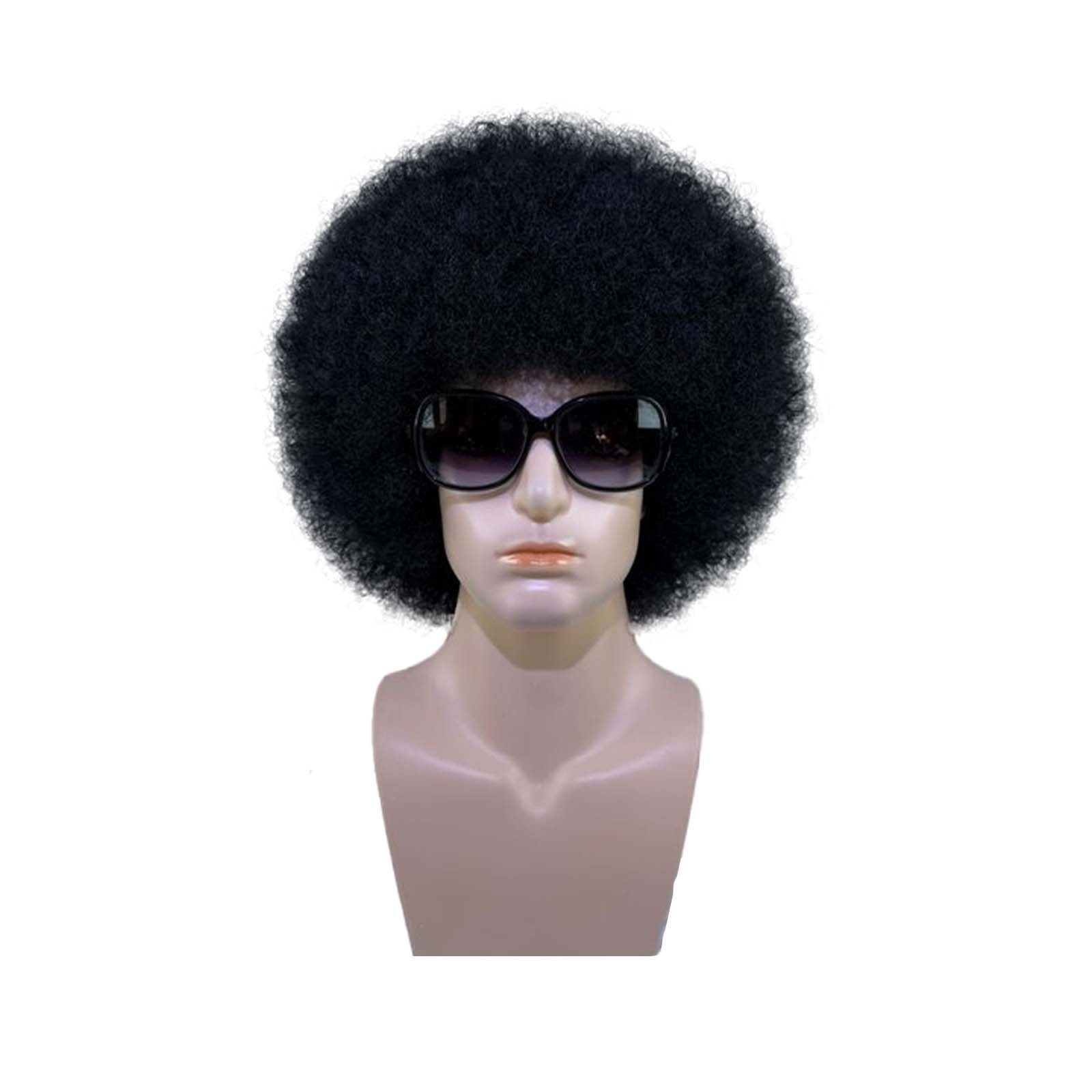 Voluminous Afro Puff Short Wig - Kinky Curly Heat Resistant Synthetic Hair with Adjustable Cap for Black Women