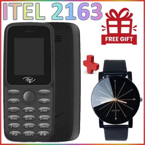FLASH SALE DEALS!! ITEL 2163 1.8" Display, 1000mAh, Dual SIM Card, 32MB RAM, Big Torch, FM Radio, 2G Enabled, Phonebook 2000 Contacts - Phones+FREE GIFT