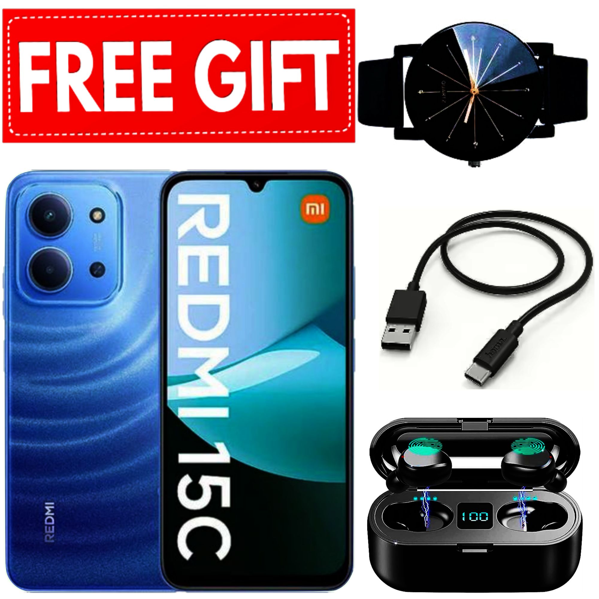 NEW ARRIVALS DEALS! REDMI 15C 128/256GB ROM +8(4+4)GB/16(8+8)GB RAM 6.9'' LCD 50MP Main Camera 8MP selfie camera 6000mAh 33W Fast Charger Android 15 Side Fingerprint -Smartphones+FREEBIES