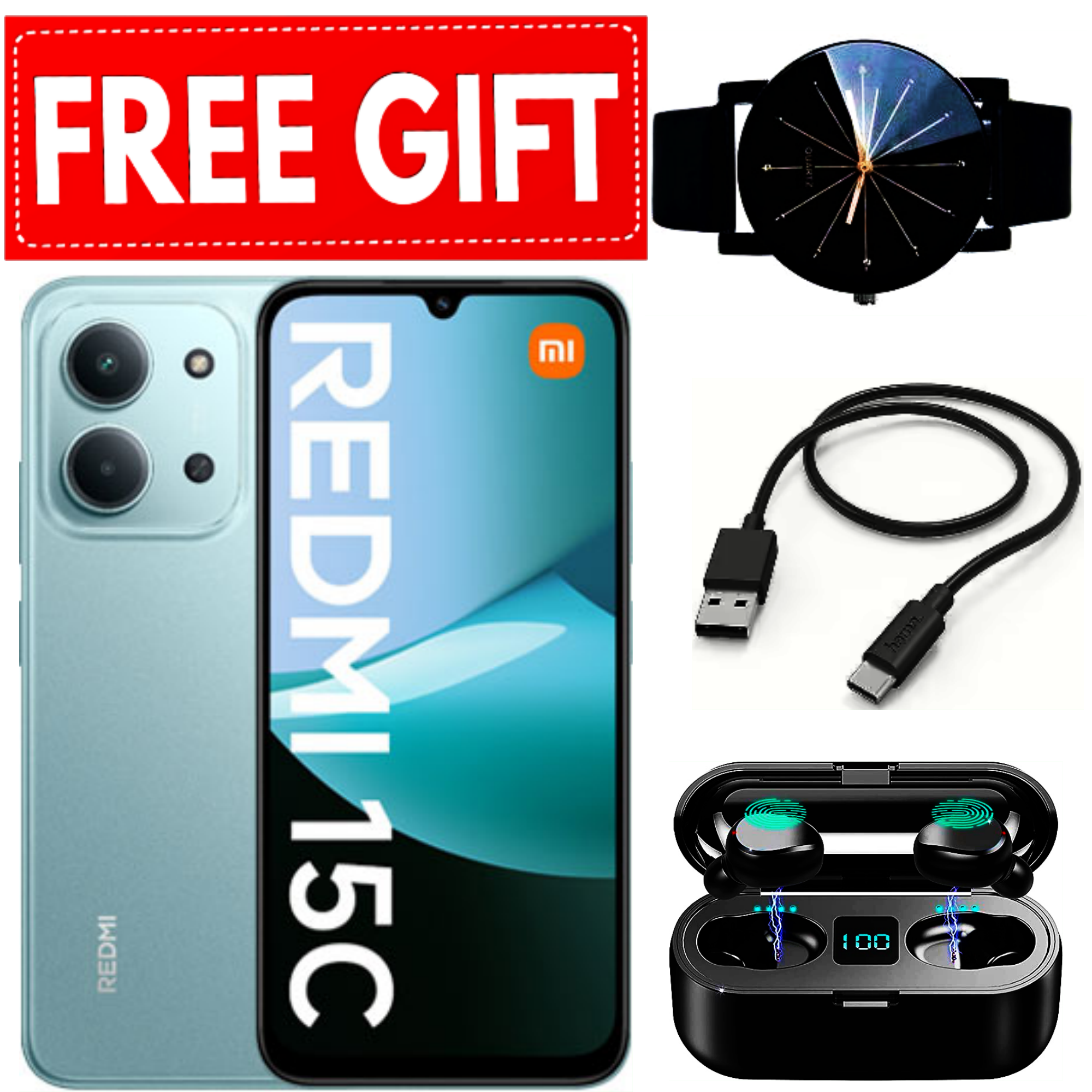 NEW ARRIVALS DEALS! REDMI 15C 128/256GB ROM +8(4+4)GB/16(8+8)GB RAM 6.9'' LCD 50MP Main Camera 8MP selfie camera 6000mAh 33W Fast Charger Android 15 Side Fingerprint -Smartphones+FREEBIES