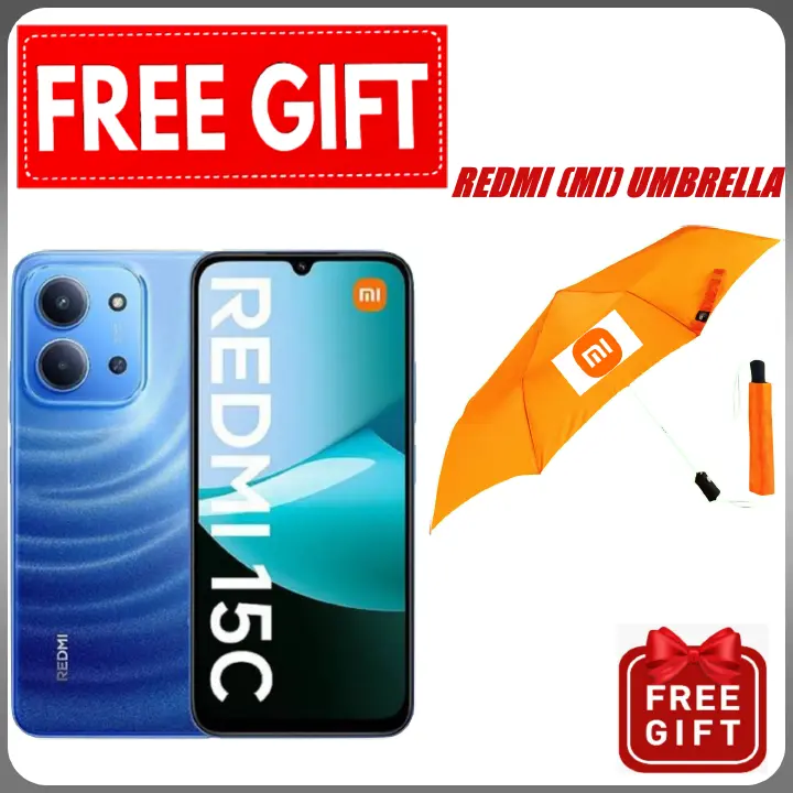NEW ARRIVALS DEALS! REDMI 15C 128GB/256GB ROM +8(4+4)GB/16(8+8)GB RAM 6.9'' LCD 50MP Main Camera 8MP selfie camera 6000mAh 33W Fast Charger Android 15 Side Fingerprint -Smartphones+FREEBIES