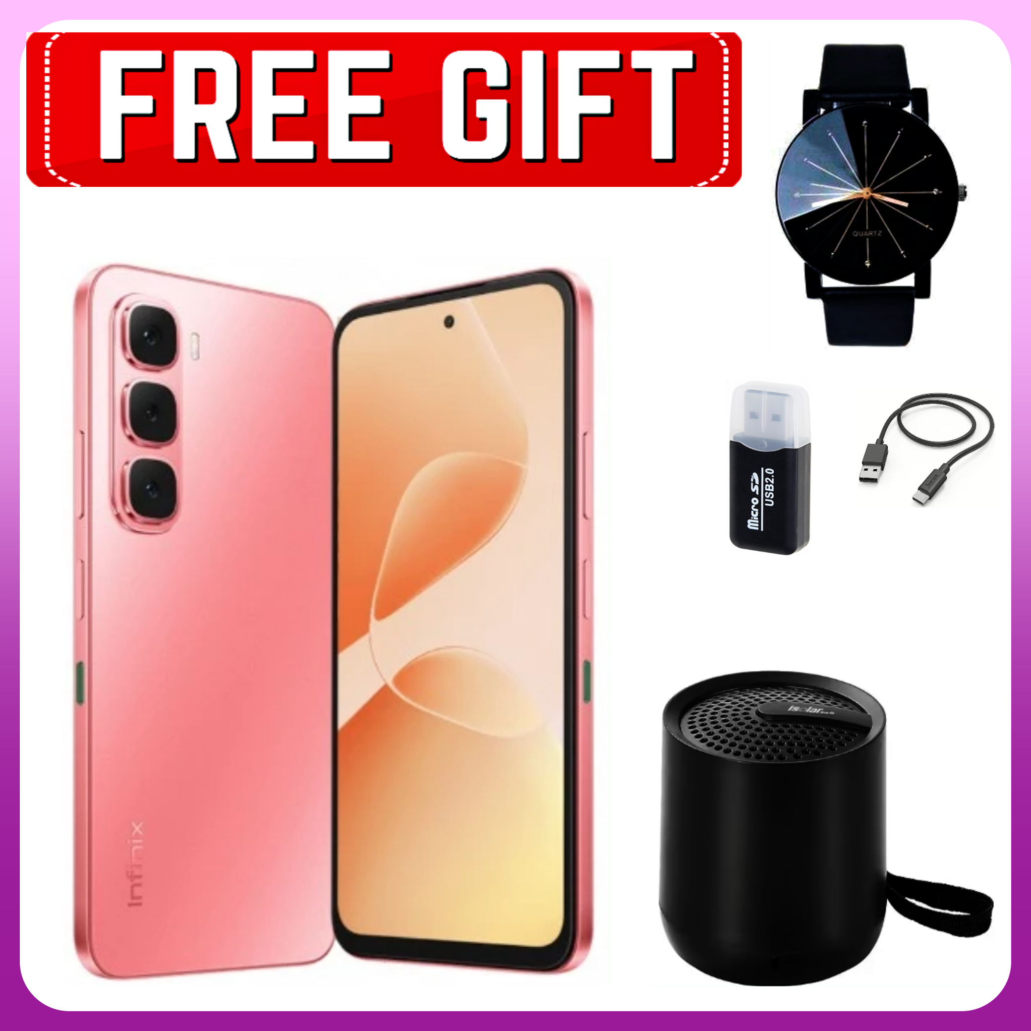 Black Friday Deals!! Infinix Hot 60i 8(4+4)GB RAM+128GB 6.7'' 120Hz 4G Slim Phone Dual SIM 5160mAh 45W Fast Charging 50MP Camera Side Fingerprint Lock G81 Ultimate One-Tap AI Smart Phones+FREE GIFTS