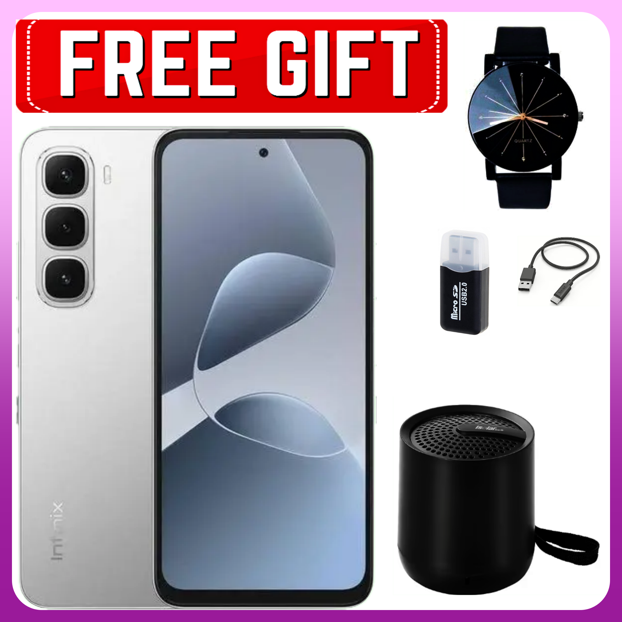 Black Friday Deals!! Infinix Hot 60i 8(4+4)GB RAM+128GB 6.7'' 120Hz 4G Slim Phone Dual SIM 5160mAh 45W Fast Charging 50MP Camera Side Fingerprint Lock G81 Ultimate One-Tap AI Smart Phones+FREE GIFTS