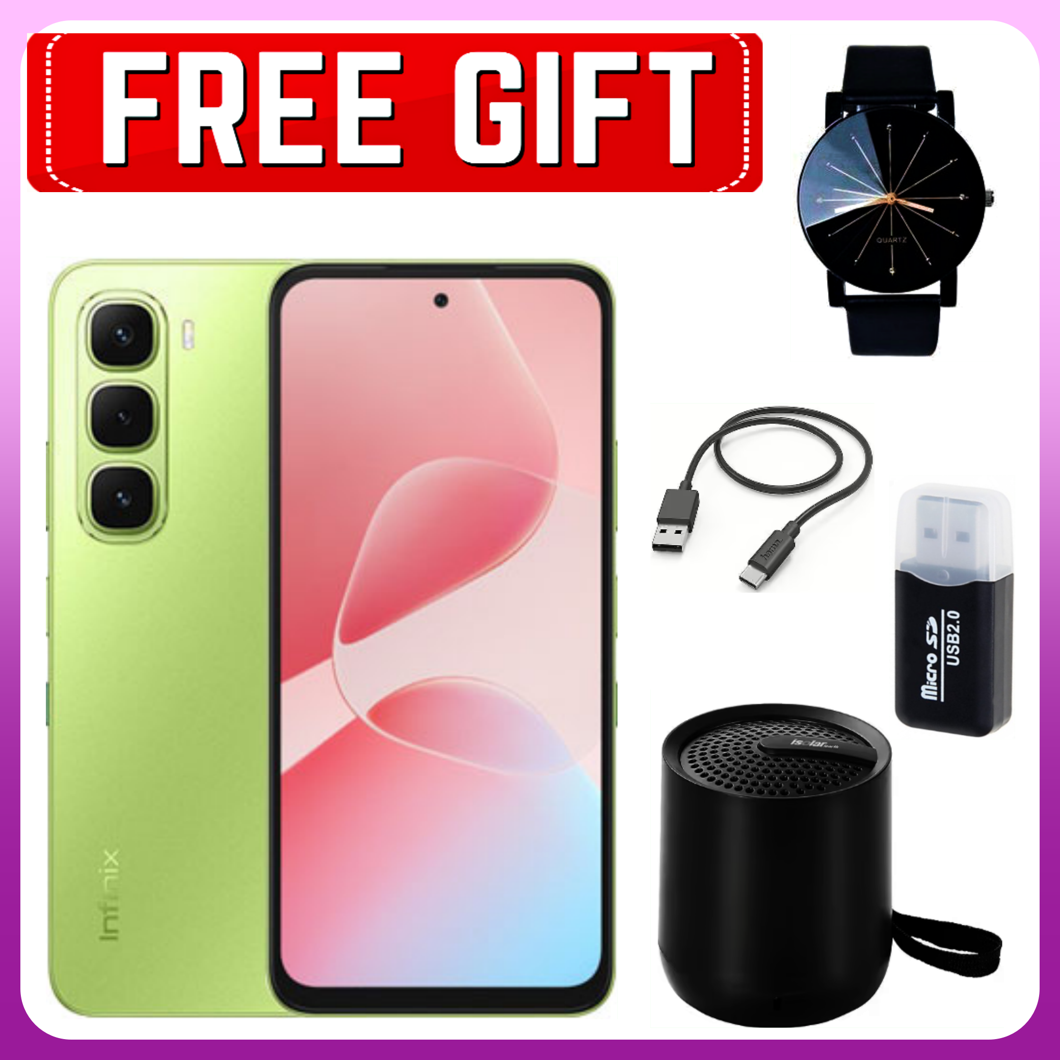 Black Friday Deals!! Infinix Hot 60i 8(4+4)GB RAM+128GB 6.7'' 120Hz 4G Slim Phone Dual SIM 5160mAh 45W Fast Charging 50MP Camera Side Fingerprint Lock G81 Ultimate One-Tap AI Smart Phones+FREE GIFTS