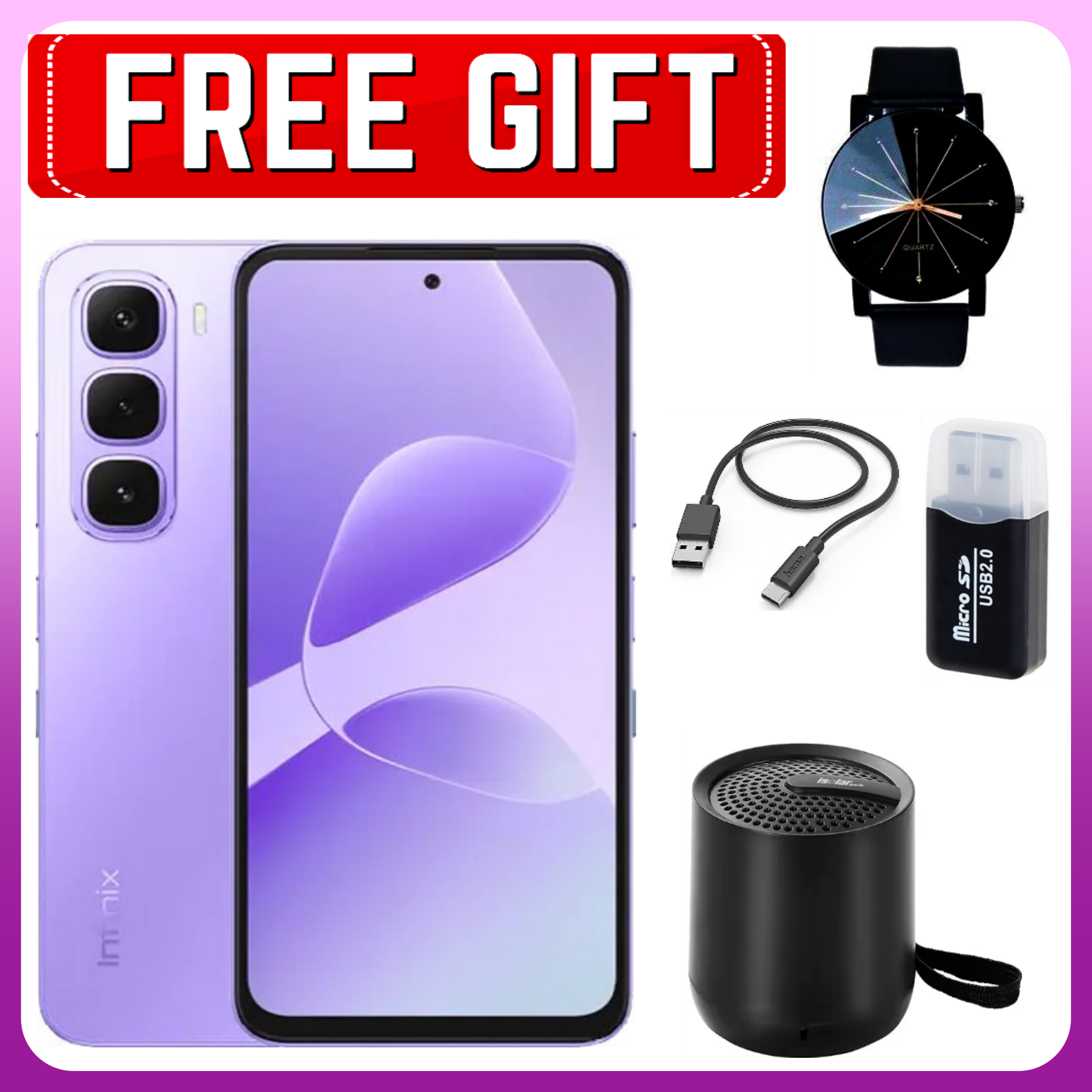Black Friday Deals!! Infinix Hot 60i 8(4+4)GB RAM+128GB 6.7'' 120Hz 4G Slim Phone Dual SIM 5160mAh 45W Fast Charging 50MP Camera Side Fingerprint Lock G81 Ultimate One-Tap AI Smart Phones+FREE GIFTS