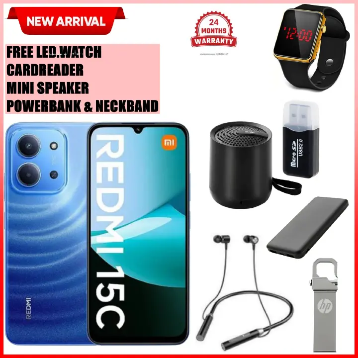 [NEW ARRIVALS] REDMI 15C 128GB ROM 8(4+4)GB RAM 6.9'' LCD 50MP Main Camera 8MP selfie camera 6000mAh 33W Fast Charger Android 15 Xiaomi Hyper OS 2 Mediatek Side Fingerprint -Smartphones+FREEBIES