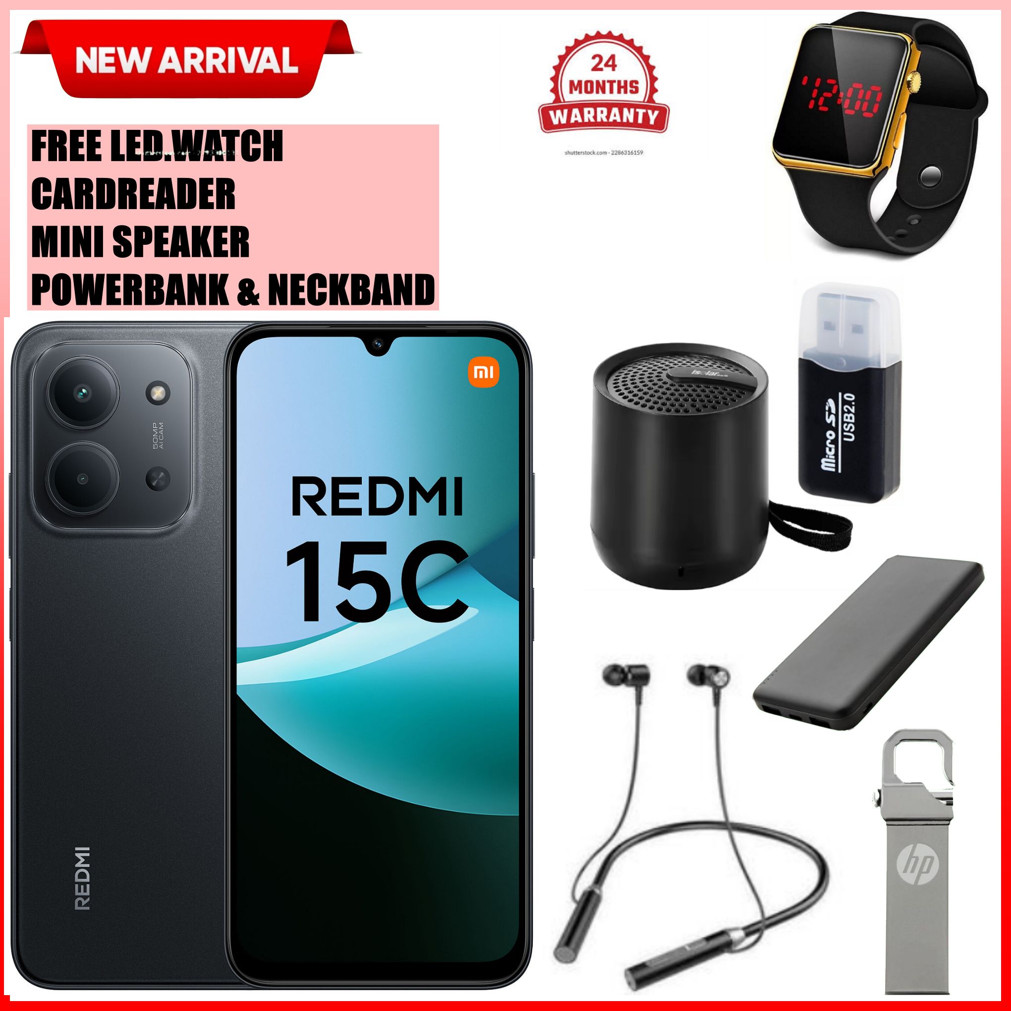 [NEW ARRIVALS] REDMI 15C 128GB ROM 8(4+4)GB RAM 6.9'' LCD 50MP Main Camera 8MP selfie camera 6000mAh 33W Fast Charger Android 15 Xiaomi Hyper OS 2 Mediatek Side Fingerprint -Smartphones+FREEBIES