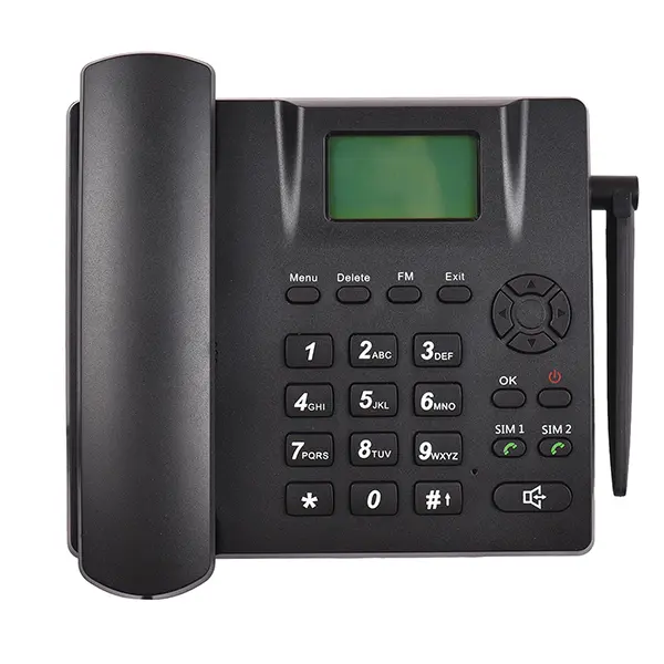 DISCOUNT DEALS!!  BONTEL T1000 Wireless Landline Desktop Phone - 3000mAh Big Battery, Dual SIM, LCD Display, High Capacity Phone Book, SMS functionality, Ring Tone Options - Desktop Phones