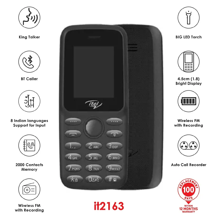 FESTIVE DEALS!! NEW ITEL 2163 1.8" DISPLAY WIRELESS FM DUAL SIM OPERA MINI BRIGHT TORCH KABAMBE KATULULU BUTTON FEATURE PHONE KING TALKER 2000 CONTACTS MEMORY ONE YEAR WARRANTY MOBILE