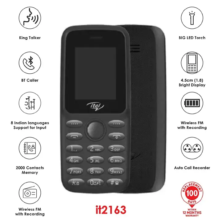 FESTIVE DEALS!! NEW ITEL 2163 1.8" DISPLAY WIRELESS FM DUAL SIM OPERA MINI BRIGHT TORCH KABAMBE KATULULU BUTTON FEATURE PHONE KING TALKER 2000 CONTACTS MEMORY ONE YEAR WARRANTY MOBILE