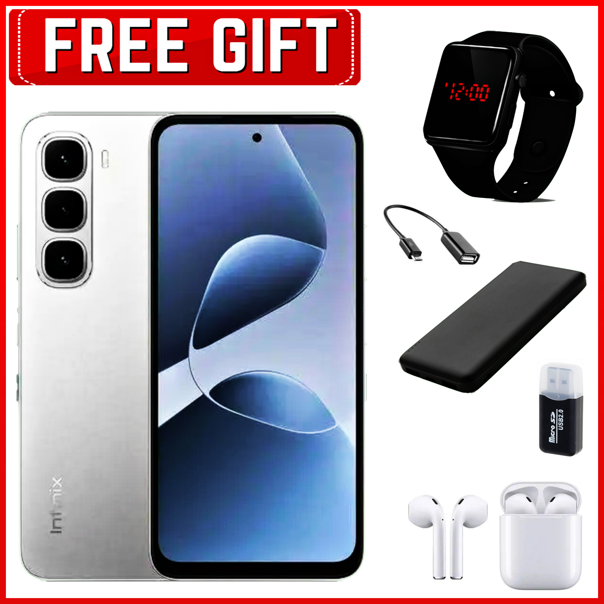 Black November Deals! Brand New Infinix Hot 60i 6.7 Inches, 4GB RAM+128GB ROM, 5160 MAh Battery,50MP Rear & 8MP Selfie Camera, Dual SIM, Fingerprint Sensor (Side-Mounted), IPS LCD Screen - Smartphones