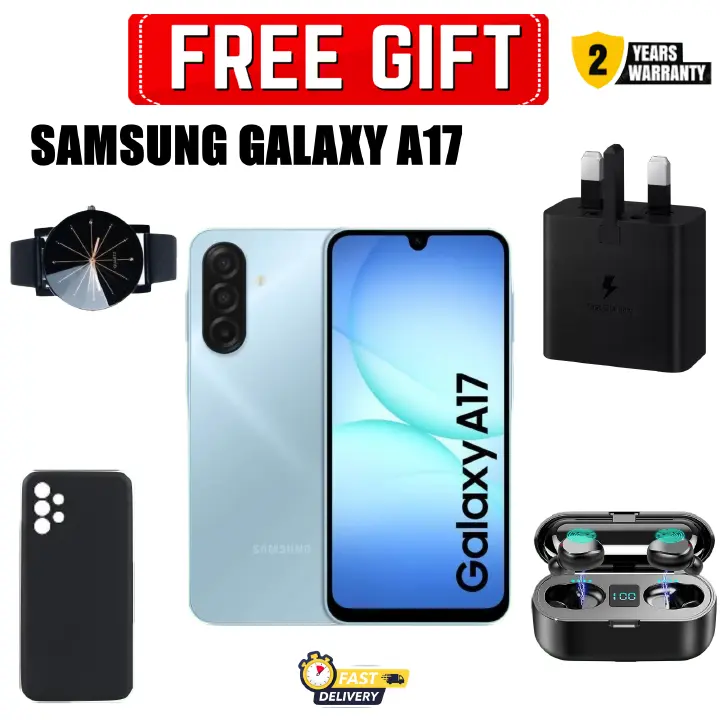 BLACK NOVEMBER!!!Samsung Galaxy A17 128GB+4GB 6.7" Super AMOLED Display Mediatek Helio G99 50MP Triple Camera Android 15 IP54 Waterproof 5000mAh 25W Type-C Charge AI Smart Phones phone+FREEBIES
