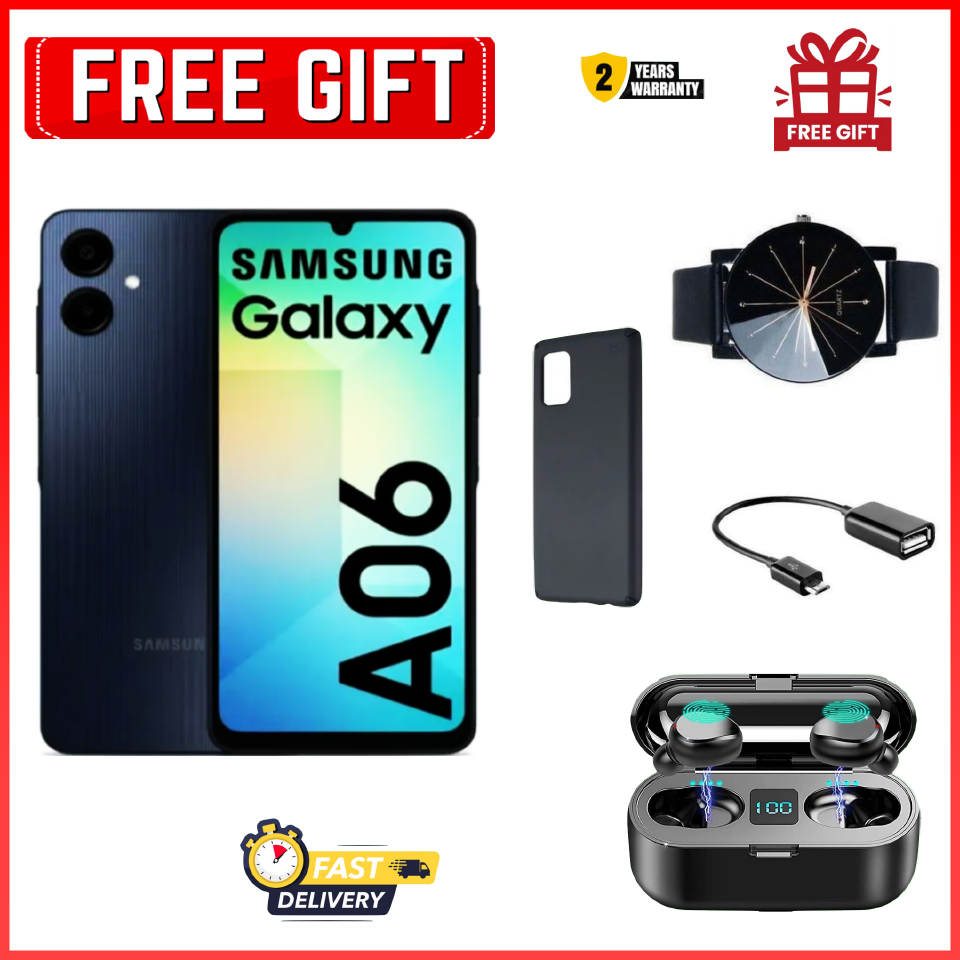 LIMITED TIME DEALS!! Samsung Galaxy A06 128GB/64GB+4GB MTK Helio G85 (12nm) 50MP Dual Camera 6.7" Large Display 5000mAh 25W Type-C Charge Android 14 Smart Phones Side Samsung A06, a06 samsung