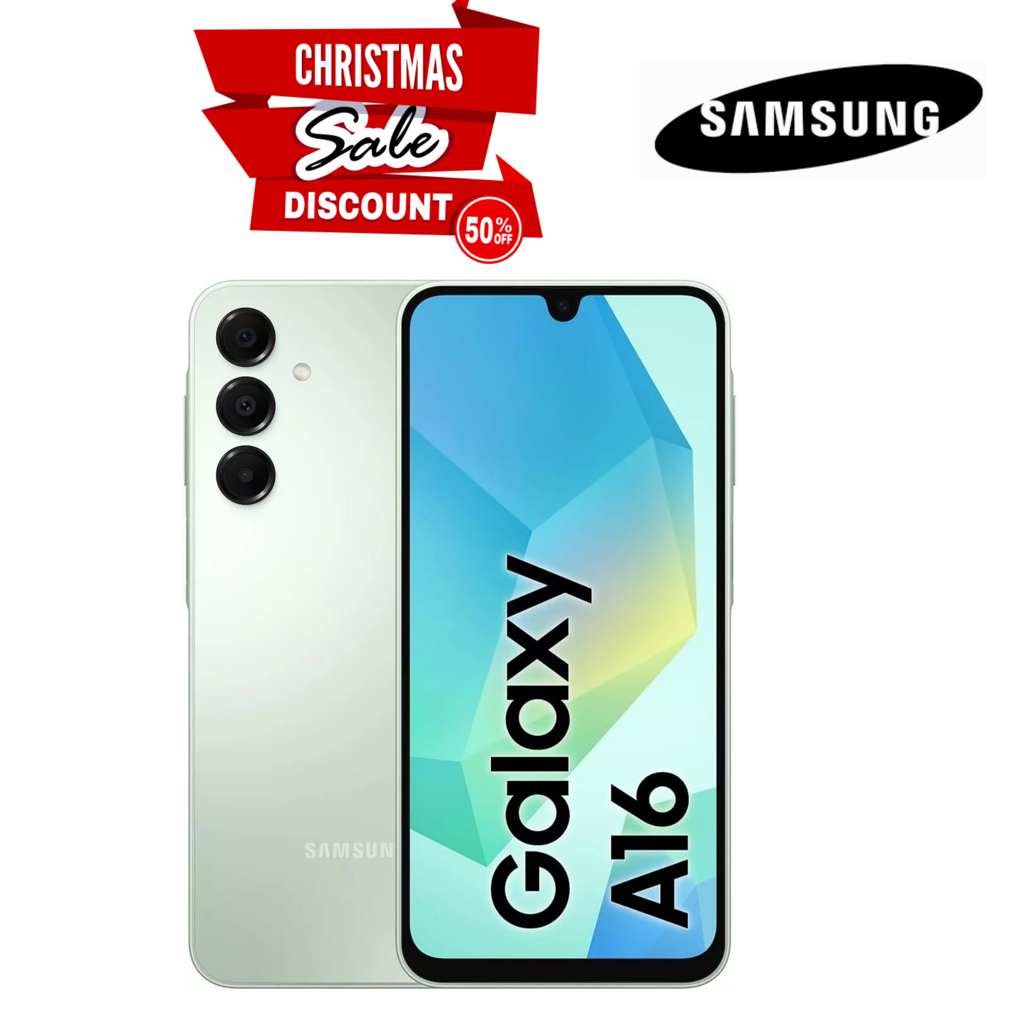 [DISCOUNT DEALS] Samsung Galaxy A16 4G 6.7" AMOLED Display, 4GB RAM+128GB ROM, 5000mAh Battery, 50MP Triple Rear & 13MP Front Cameras, Android 14, Dual SIM, Side Fingerprint - Smartphones