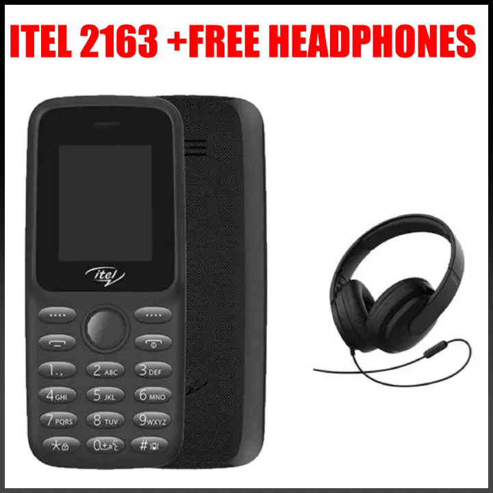 FLASH SALE DEALS!! ITEL 2163 1.8" Display, 1000mAh, Dual SIM Card, 32MB RAM, Big Torch, FM Radio, 2G Enabled, Phonebook 2000 Contacts - Phones+FREE GIFT
