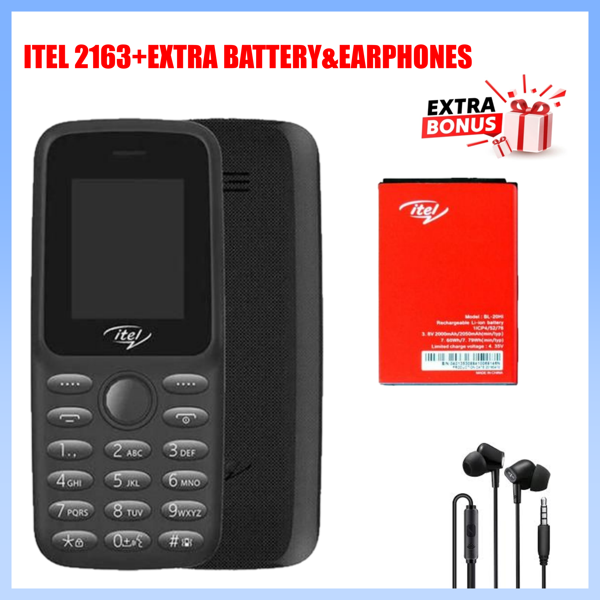 FESTIVE DEALS!! NEW ITEL 2163 1.8" DISPLAY WIRELESS FM DUAL SIM OPERA MINI BRIGHT TORCH KABAMBE KATULULU BUTTON FEATURE PHONE KING TALKER 2000 CONTACTS MEMORY ONE YEAR WARRANTY MOBILE