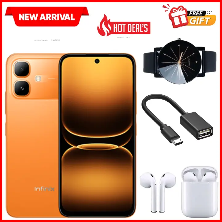 HOT DEALS!! NEW ARRIVAL Infinix Smart 20 128GB+4GB 6.67" 120Hz Display Dual Speakers Dual SIM 4.5G Slim Phone 5200mAh Battery 15W Charging IP64 Fingerprint Lock Android 16 NFC One-Tap AI Smart Phones