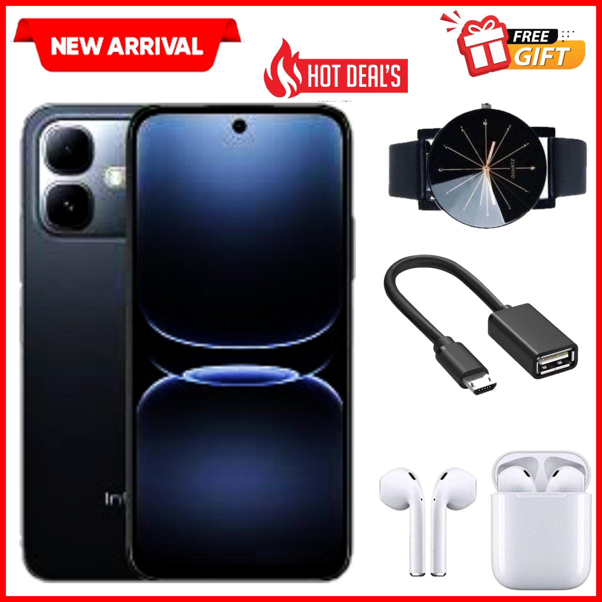 HOT DEALS!! NEW ARRIVAL Infinix Smart 20 128GB+4GB 6.67" 120Hz Display Dual Speakers Dual SIM 4.5G Slim Phone 5200mAh Battery 15W Charging IP64 Fingerprint Lock Android 16 NFC One-Tap AI Smart Phones