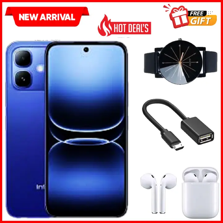 HOT DEALS!! NEW ARRIVAL Infinix Smart 20 64GB+4GB 6.67" 120Hz Display Dual Speakers Dual SIM 4.5G Slim Phone 5200mAh Battery 15W Charging IP64 Fingerprint Lock Android 16 NFC One-Tap AI Smart Phones