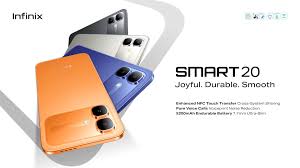 HOT DEALS!! NEW ARRIVAL Infinix Smart 20 128GB+4GB 6.67" 120Hz Display Dual Speakers Dual SIM 4.5G Slim Phone 5200mAh Battery 15W Charging IP64 Fingerprint Lock Android 16 NFC One-Tap AI Smart Phones