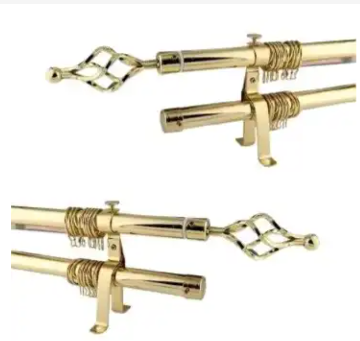 Double Curtain Rods for the window and door