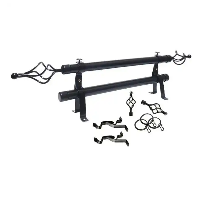 Double Curtain Rods for the window and door