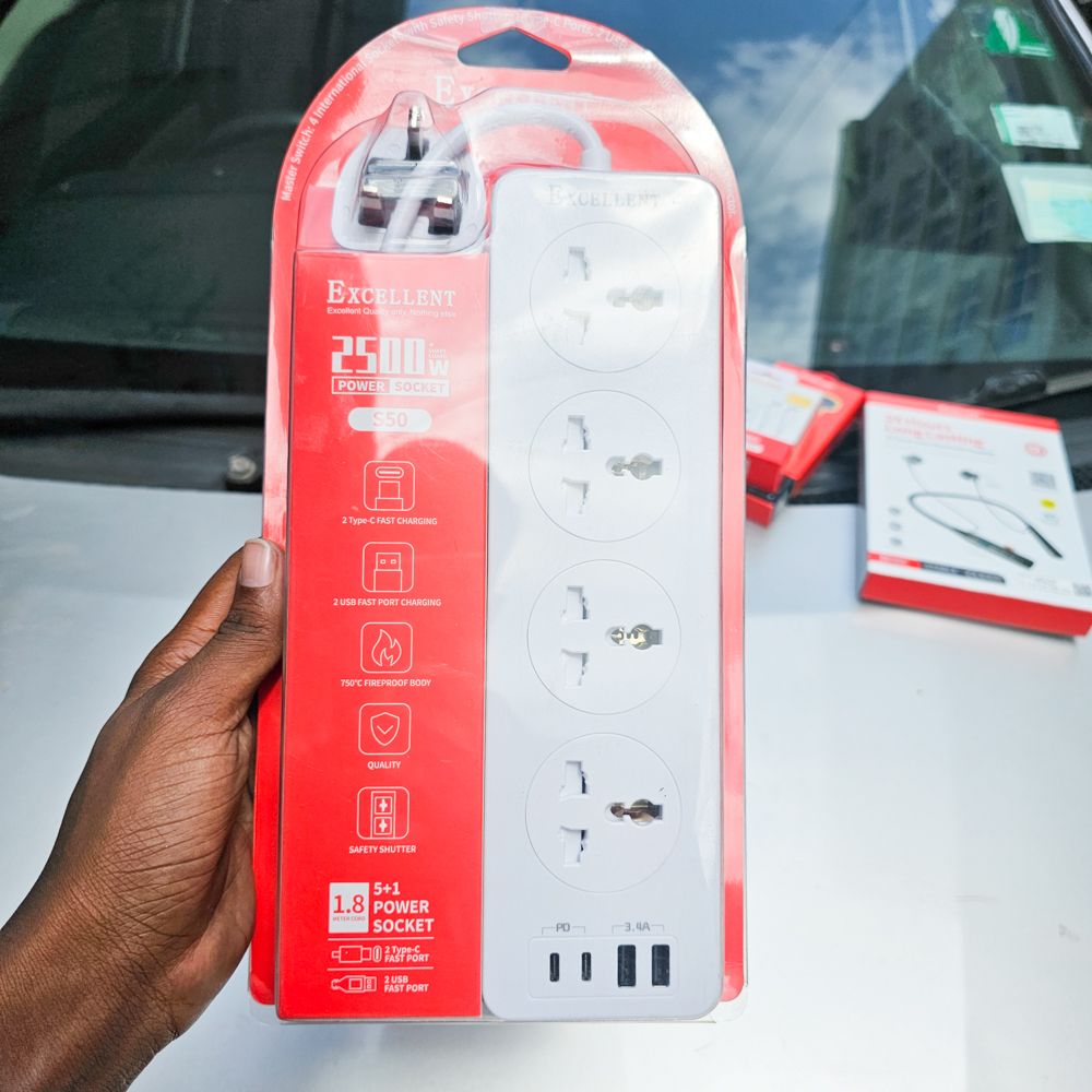 EXCELLENT POWER SOCKET EXTENSION 2500W