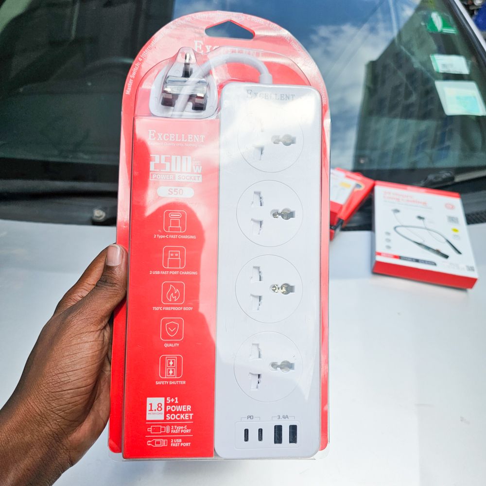 EXCELLENT POWER SOCKET EXTENSION 2500W