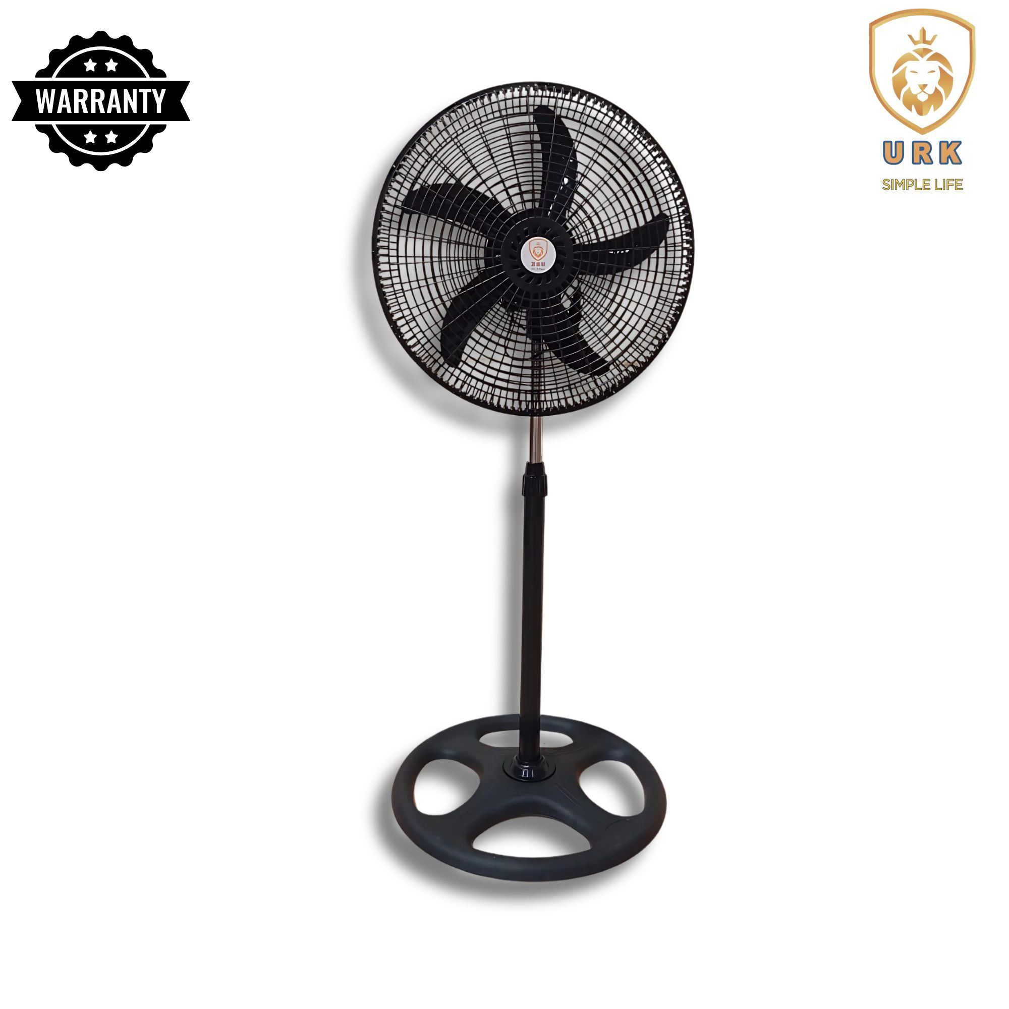 (2PCS) URK-6 Fan 18 Inch Floor Standing Fan with Height, Tilting Angle Adjustment support