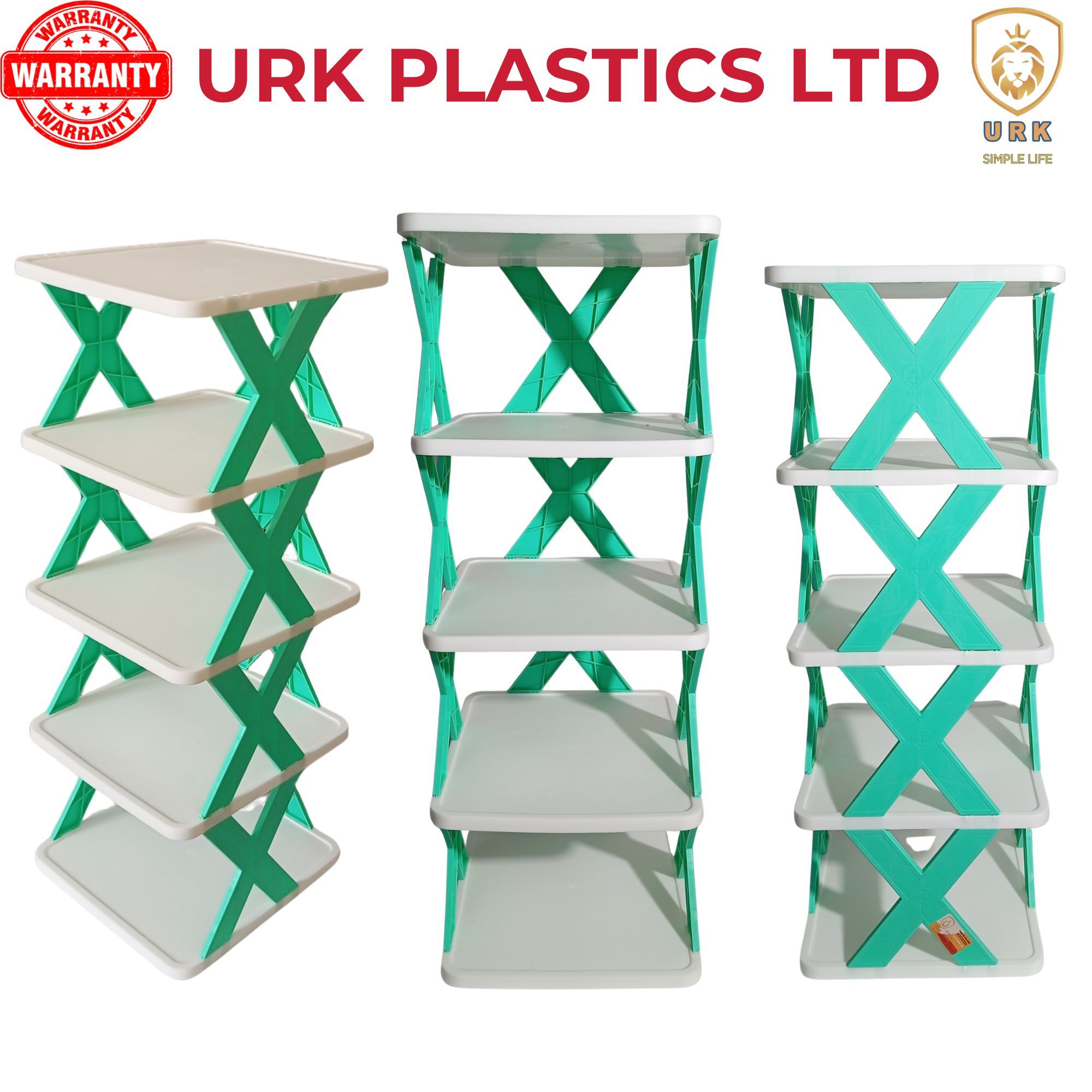 URK 5 Layer Simple Shoe Rack Easy Assembled Economical Shoes Rack for Entryway Hallway Bedroom Living Room Back To College Essential