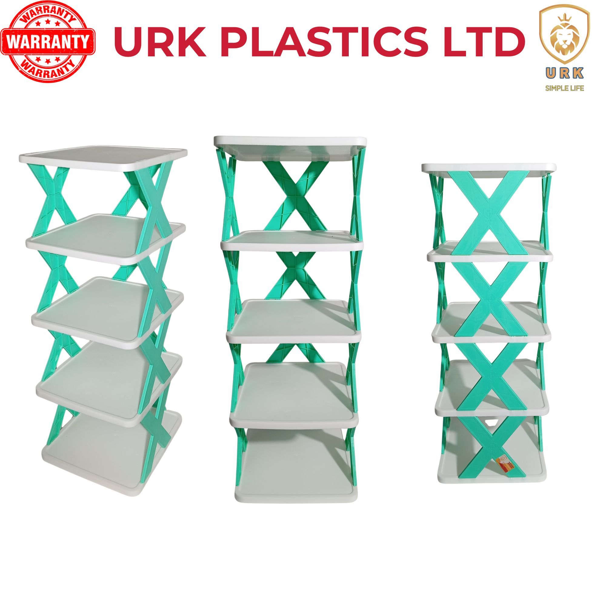 URK 5 Layer Simple Shoe Rack Easy Assembled Economical Shoes Rack for Entryway Hallway Bedroom Living Room Back To College Essential