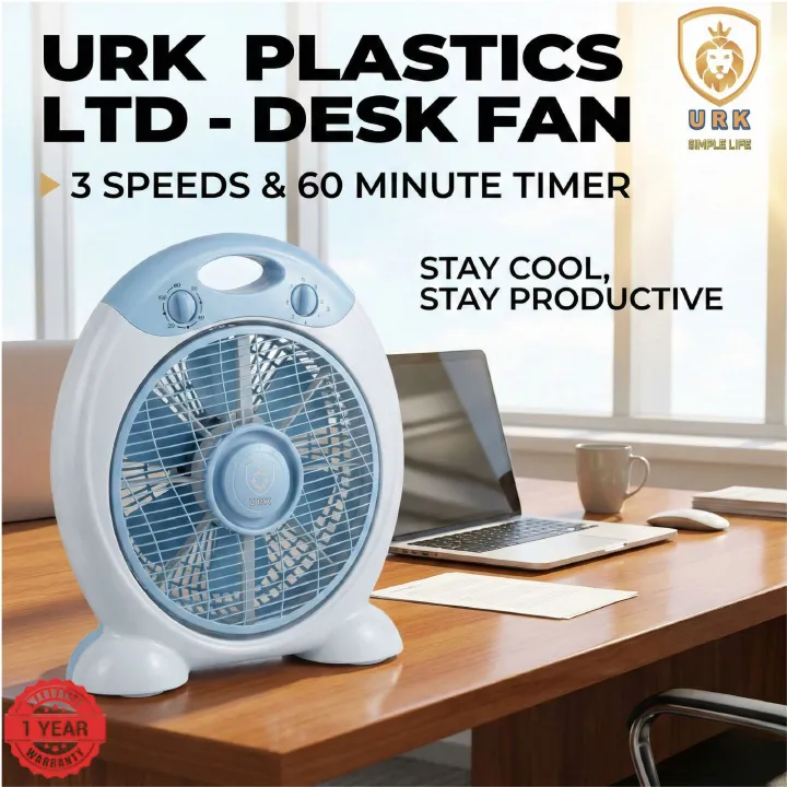 NEW URK-201 DESK & Table fan  With 3 Speeds