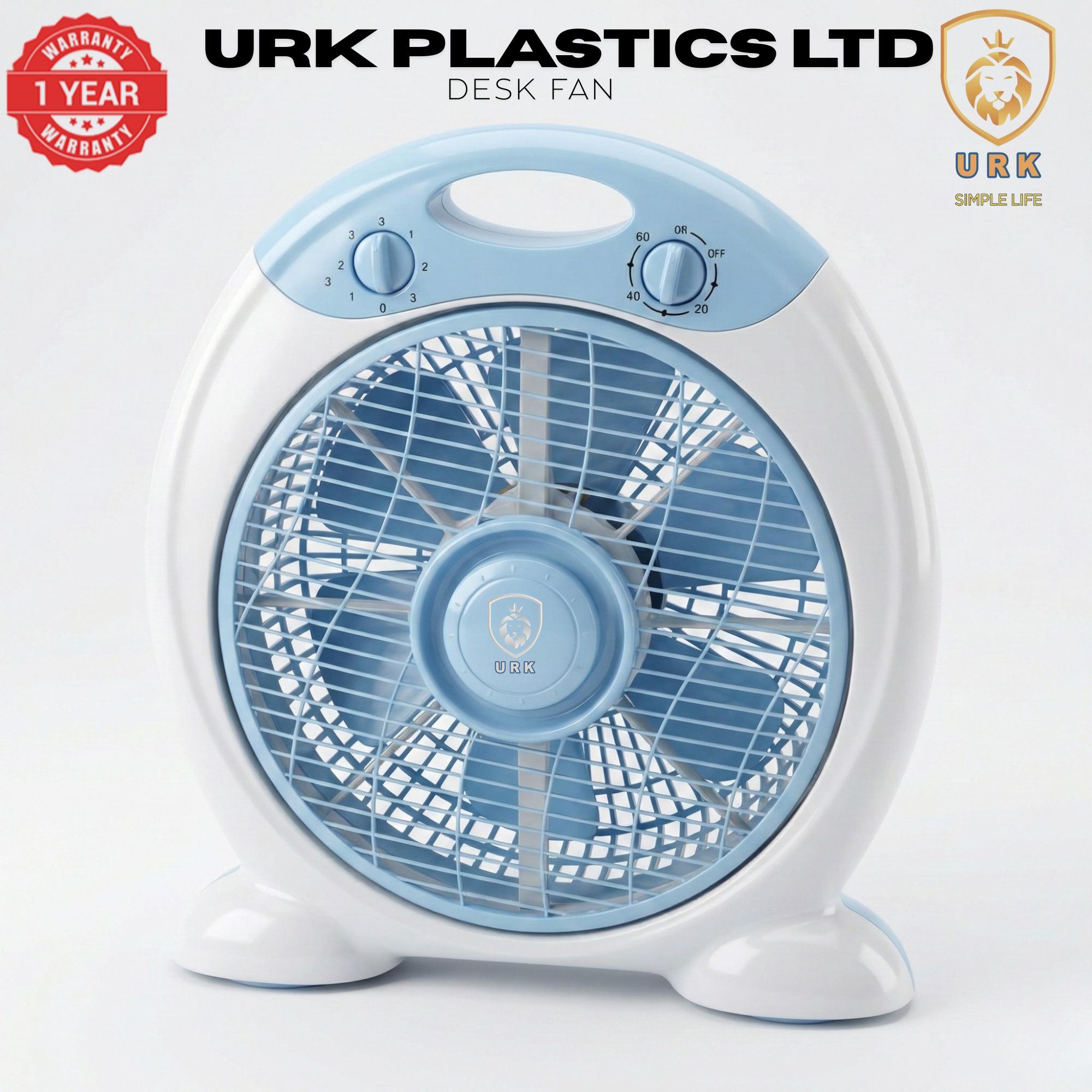 NEW URK-201 DESK & Table fan  With 3 Speeds