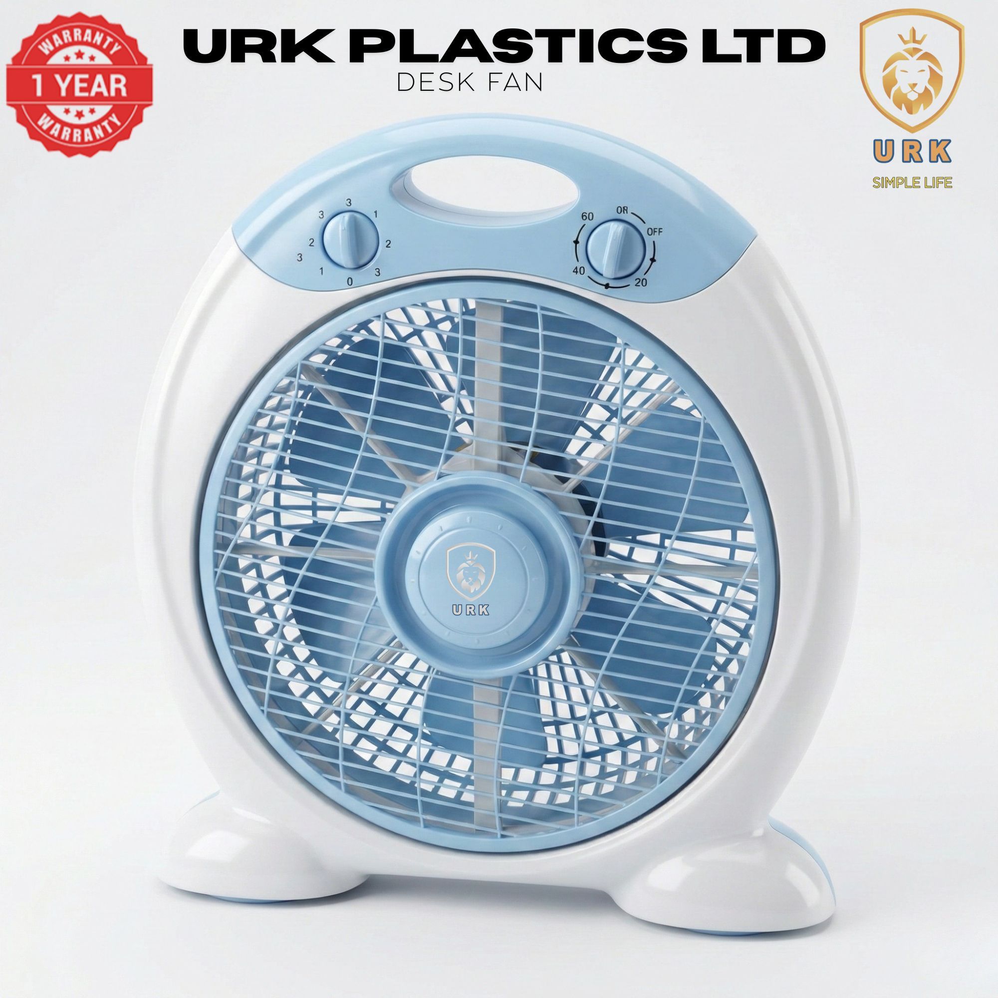 NEW URK-201 DESK & Table fan  With 3 Speeds