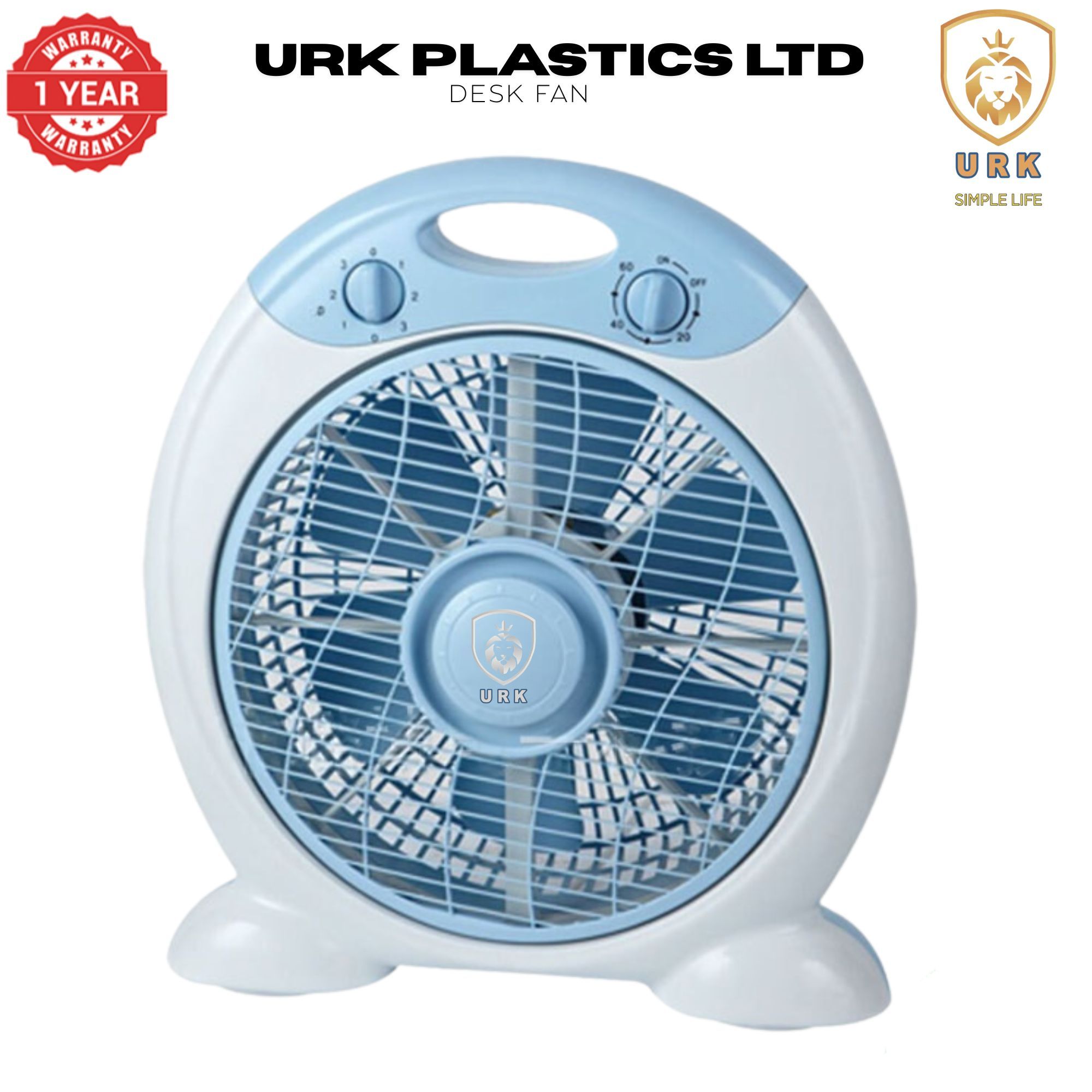 NEW URK-201 DESK & Table fan  With 3 Speeds