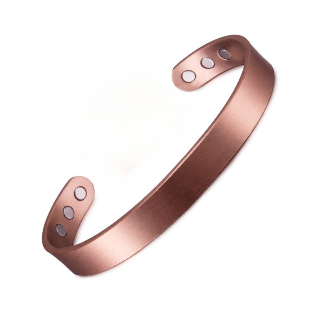 Zinc Alloy Magnetic Vintage Bracelet - Electroplated Antique Copper Bangle with Integrated Magnets, adjustable, vintage three-tree design and polished surface pattern series,Healthy and fashionable